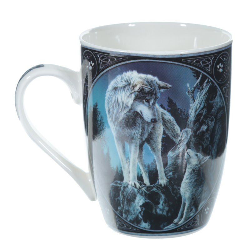 Lisa Parker Guidance Wolf Porcelain Mug - Detail