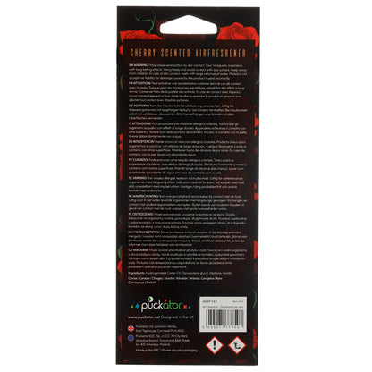 Decorative Raspberry Scented Skulls and Roses Air Freshener