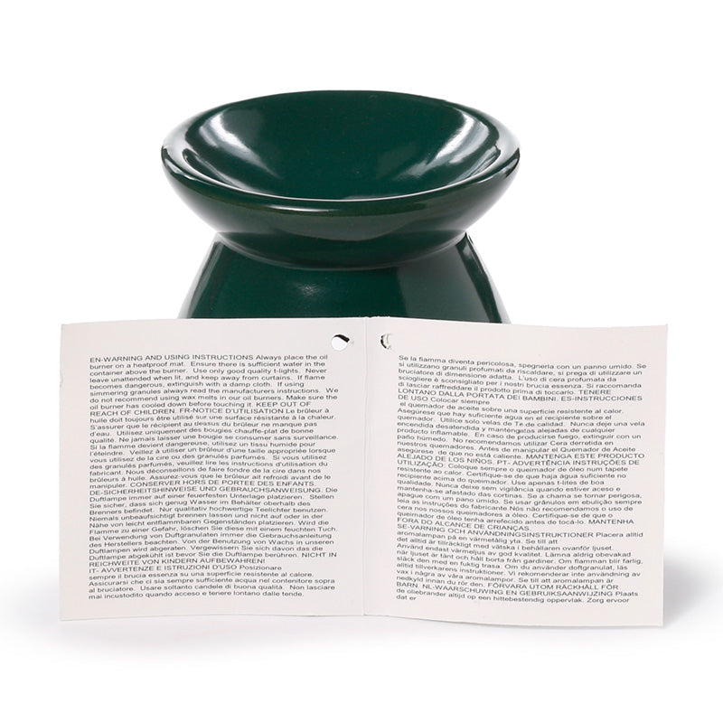 Ceramic Small Christmas Oil Burner with cutout patterns