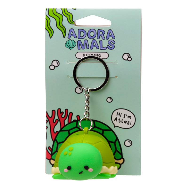 Adoramals Atlas the Turtle 3D PVC Keyring front view