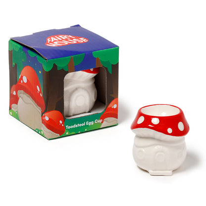Charming Fairy Toadstool House Egg Cup displayed