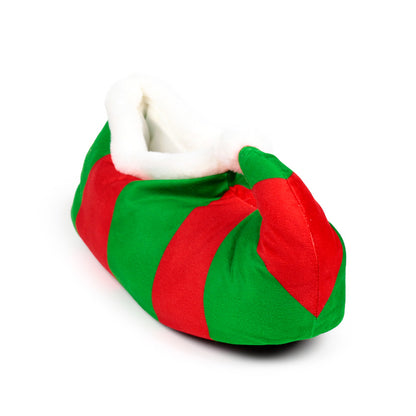 Soft polyester material of Jingle Bunch Christmas Elf Plush Slippers