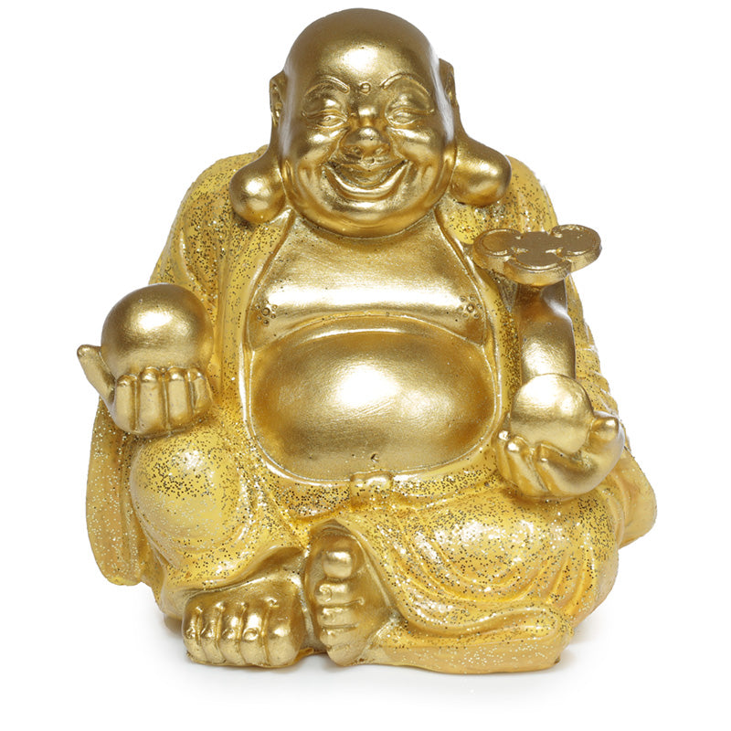 Glittering Mini Lucky Chinese Laughing Buddha Ornament