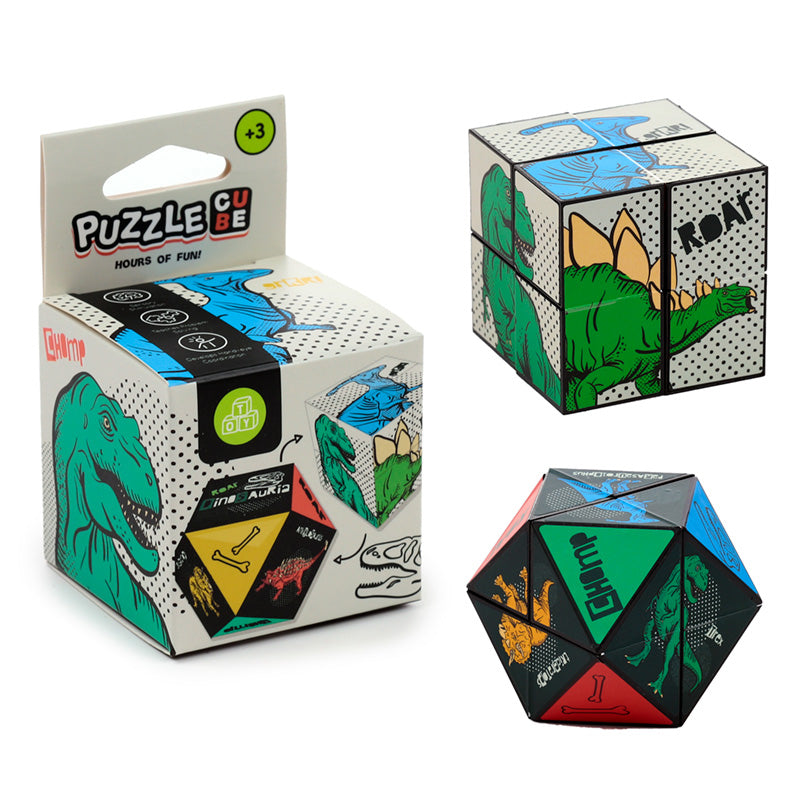 Puzzle Cube Toy - Dinosauria educational play