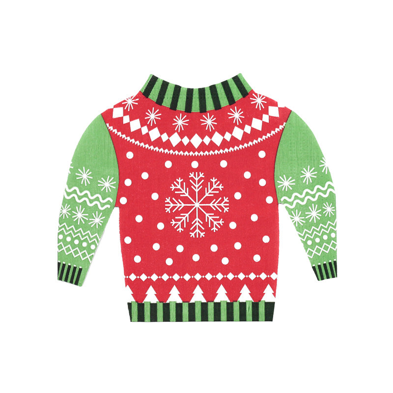 Christmas Jumper Napkins arranged on festive table