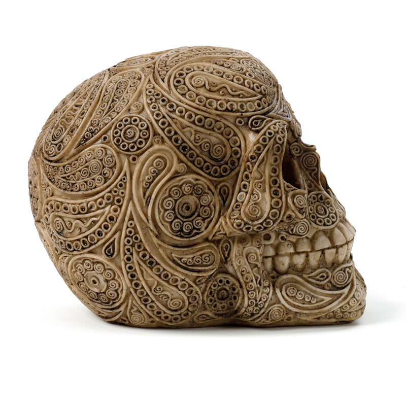 Collectible Damask Skull Ornament with artistic flair