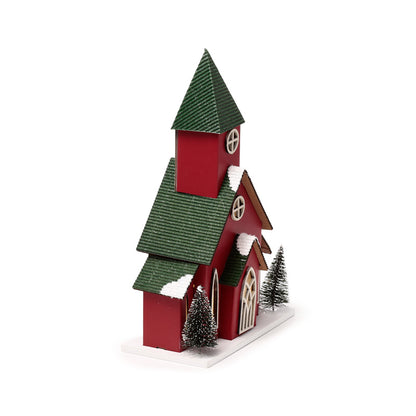 Festive LED Christmas Church decoration with lights