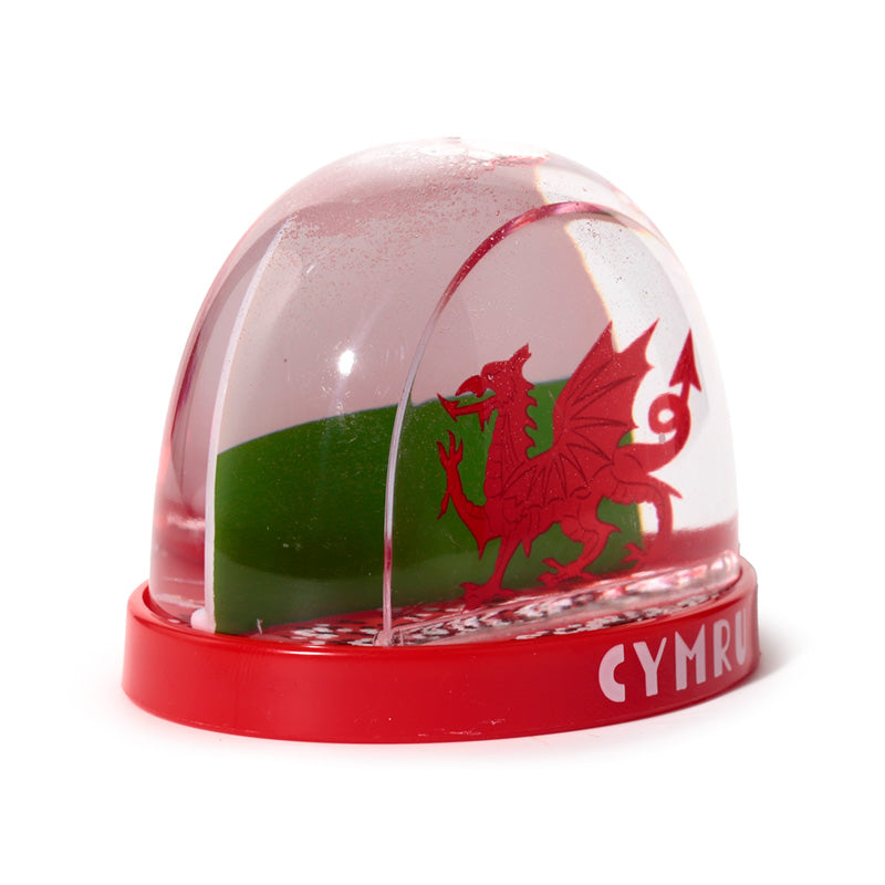 Welsh Dragon themed decorative snow globe