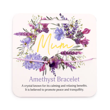 Nectar Meadows Mum Gemstone Bracelet with brass accents