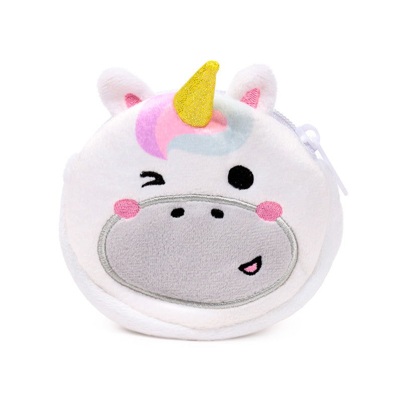 Adoramals Unicorn Plush Change Purse - Displayed with Other Items