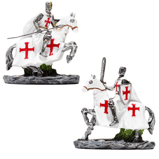 Fantasy Knight Ornament - Crusader Knight on Horseback