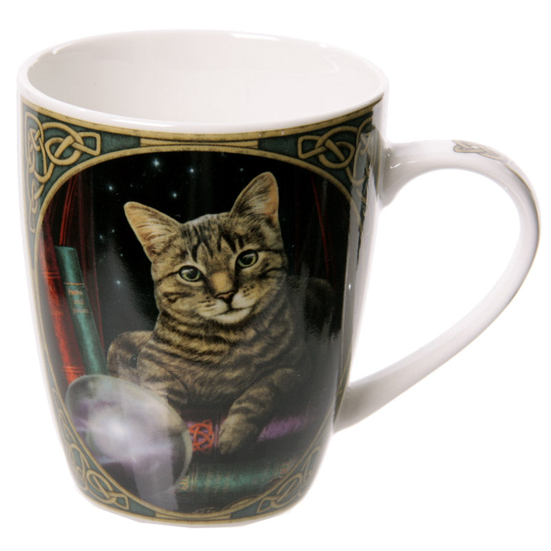 Lisa Parker Fortune Teller Cat Porcelain Mug - Side View