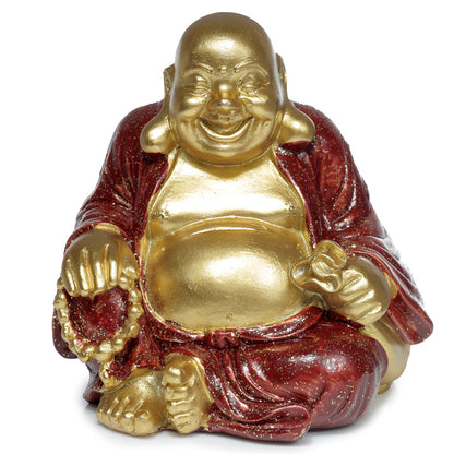 Mini Lucky Glitter Chinese Laughing Buddha Home Decor