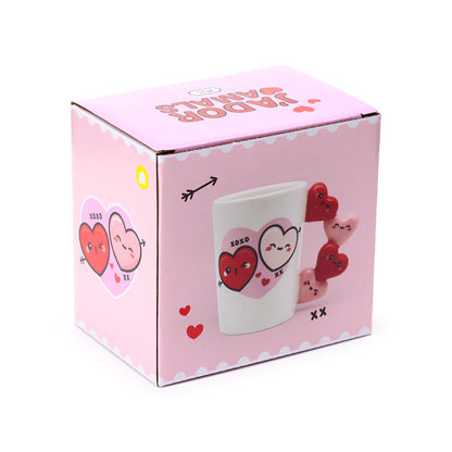 J'Adoramals Heart XOXO Mug in a cozy setting