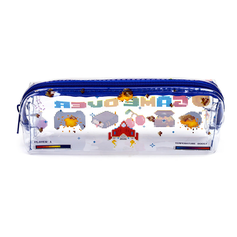Clear Window Pencil Case - Game Over with stationery