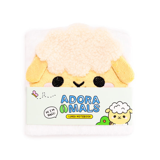 Adoramals Sheep Plush Notebook with soft cover