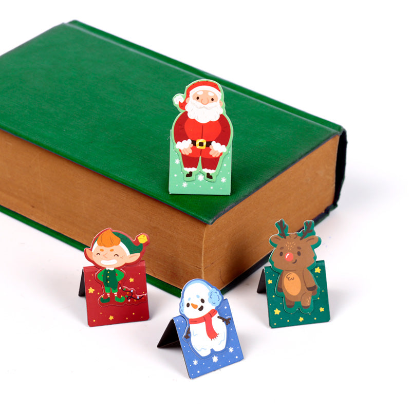 Magnetic bookmarks featuring Christmas motifs