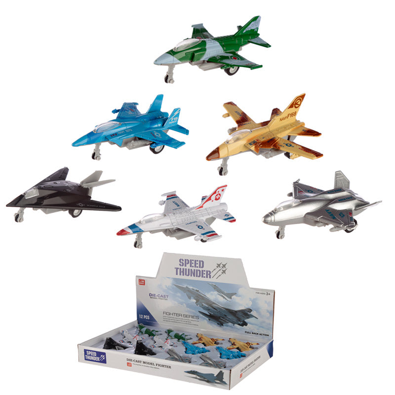 Pull Back Action Toy Fighter Jet Plane - Front View