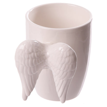 Elegant White Angel Wings Ceramic Mug