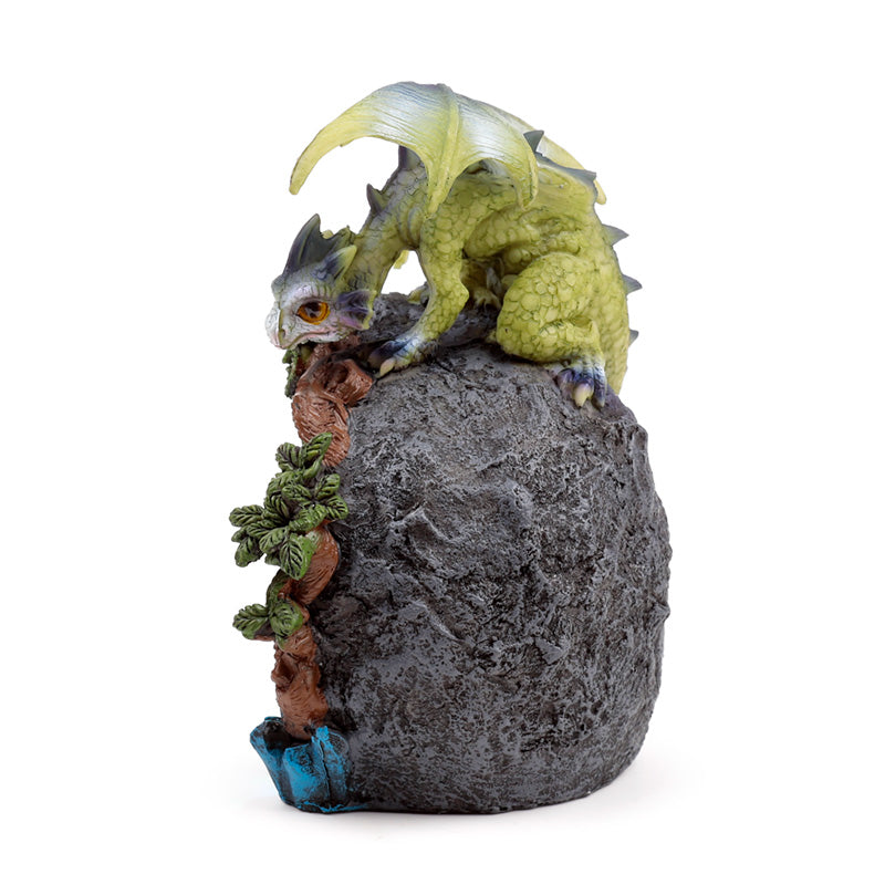 Elements Dragon LED Woodland Crystal Den with colour-changing light