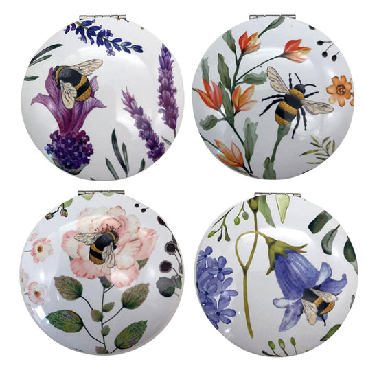 Nectar Meadows Compact Mirror design featuring floral artwork