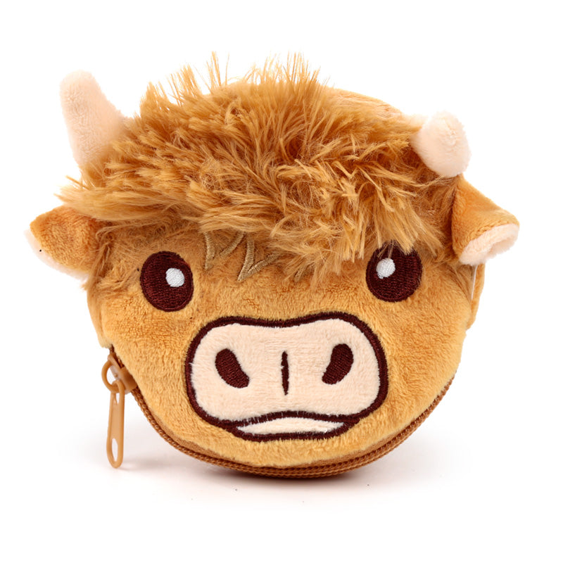 Highland Coo Plush Change Purse with Gift Box
