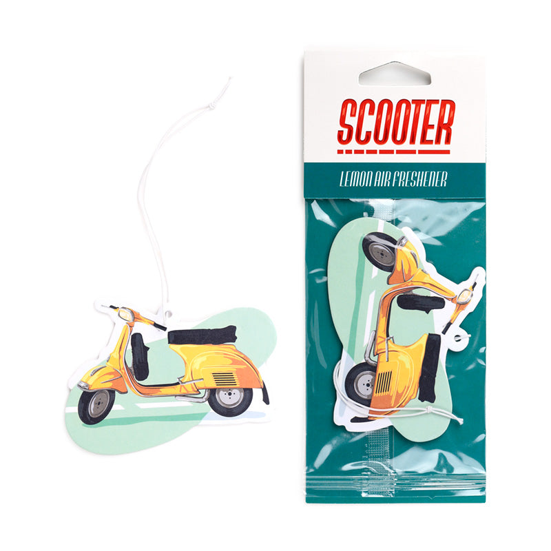 Lemon Scented Scooter Air Freshener with lemon decor