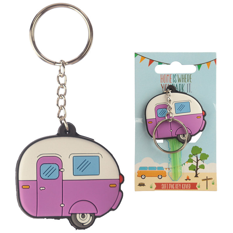 Caravan Key Cover PVC Keyring