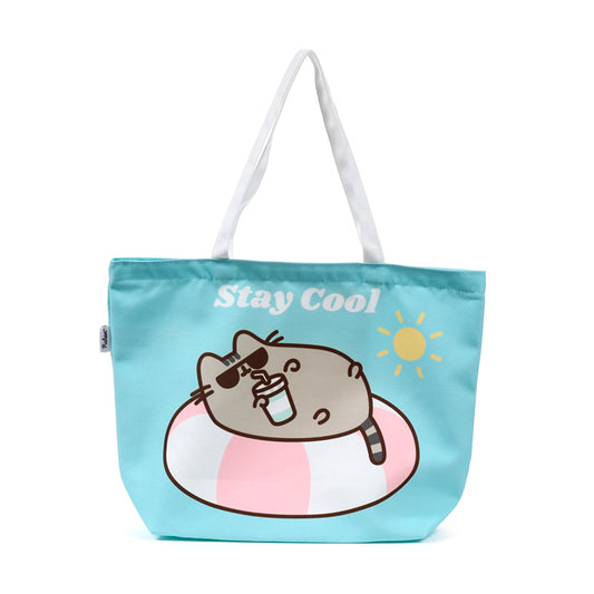 Pusheen the Cat Polyester Beach Bag - Front View