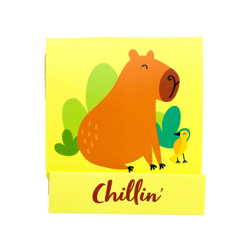 Nail file matchbook with capybara design