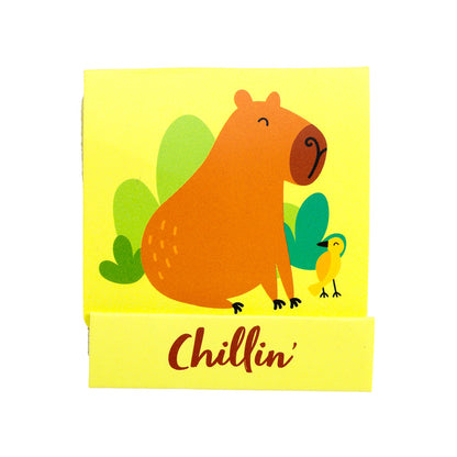 Nail file matchbook with capybara design