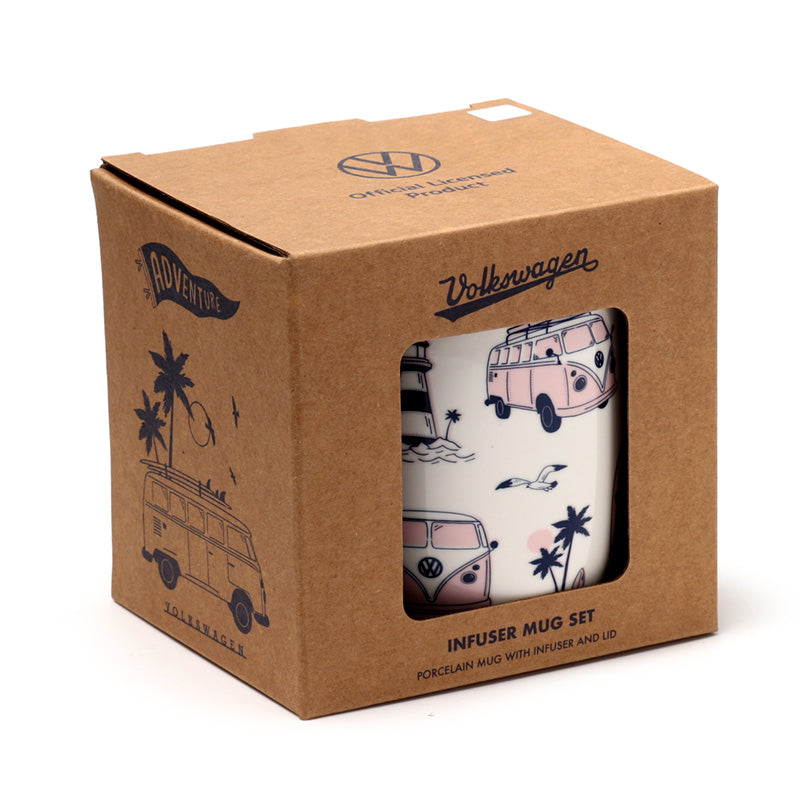 VW T1 Camper Mug with Loose Leaf Tea Infuser