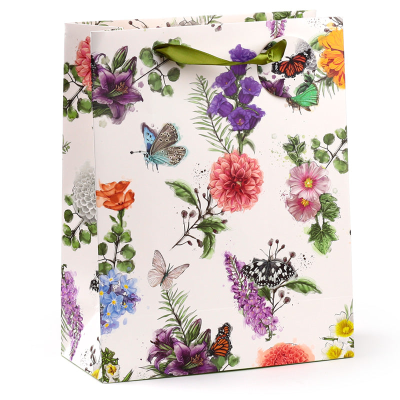 Large Gift Bag - Butterfly Meadows with intricate design