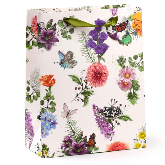 Large Gift Bag - Butterfly Meadows with intricate design