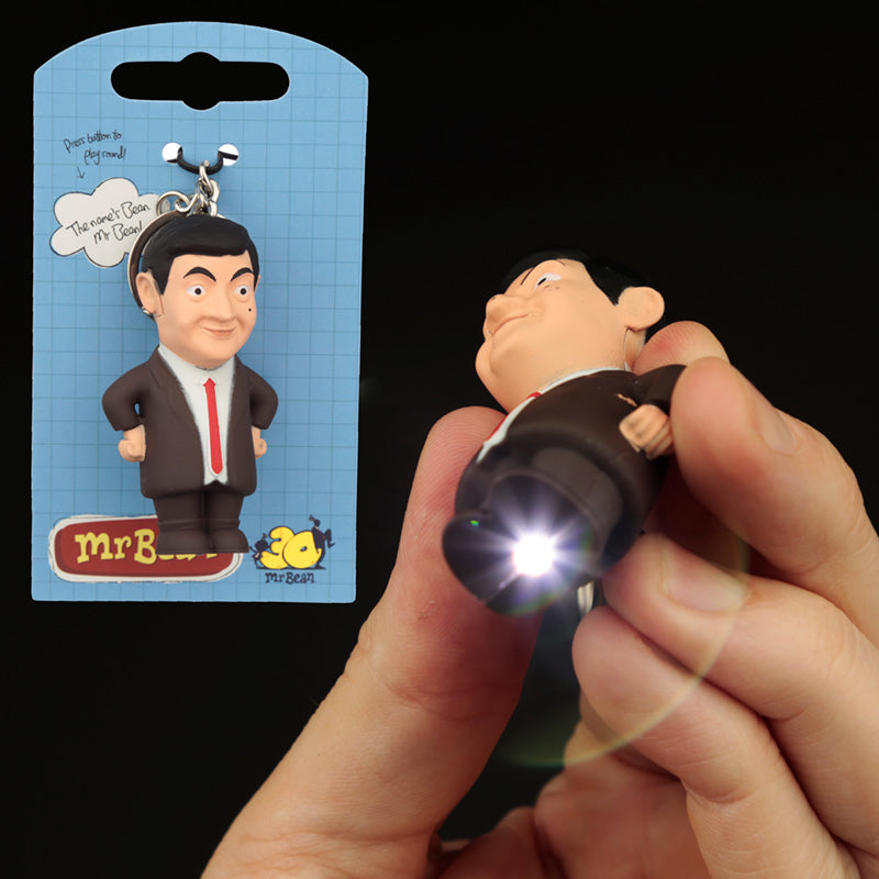 Mr Bean LED Light & Sound Keyring with vibrant light
