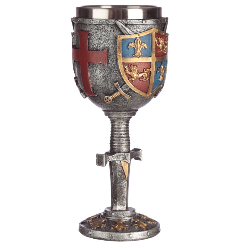 Side view of the coat of arms decorative goblet