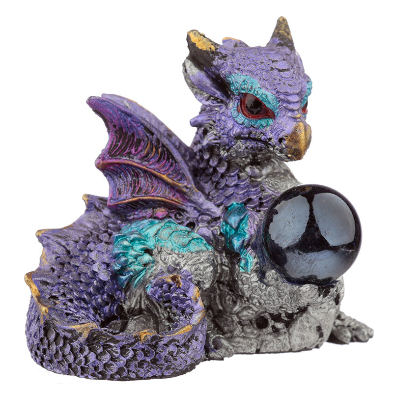 Detailed close-up of All Seeing Orb Elements Dragon Figurine