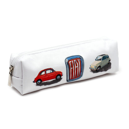 Fiat 500 Canvas Pencil Case - Front View