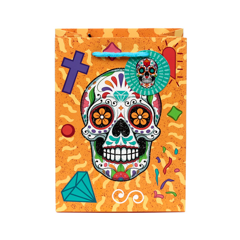 Eco-friendly Medium Gift Bag featuring Day of the Dead artwork