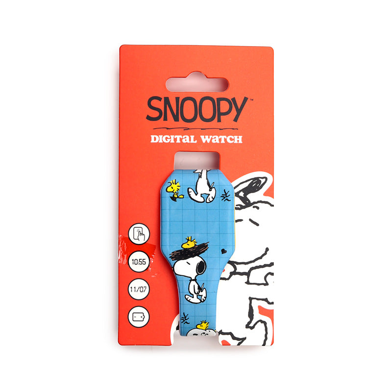 Peanuts Snoopy & Woodstock Silicone Digital Watch on display