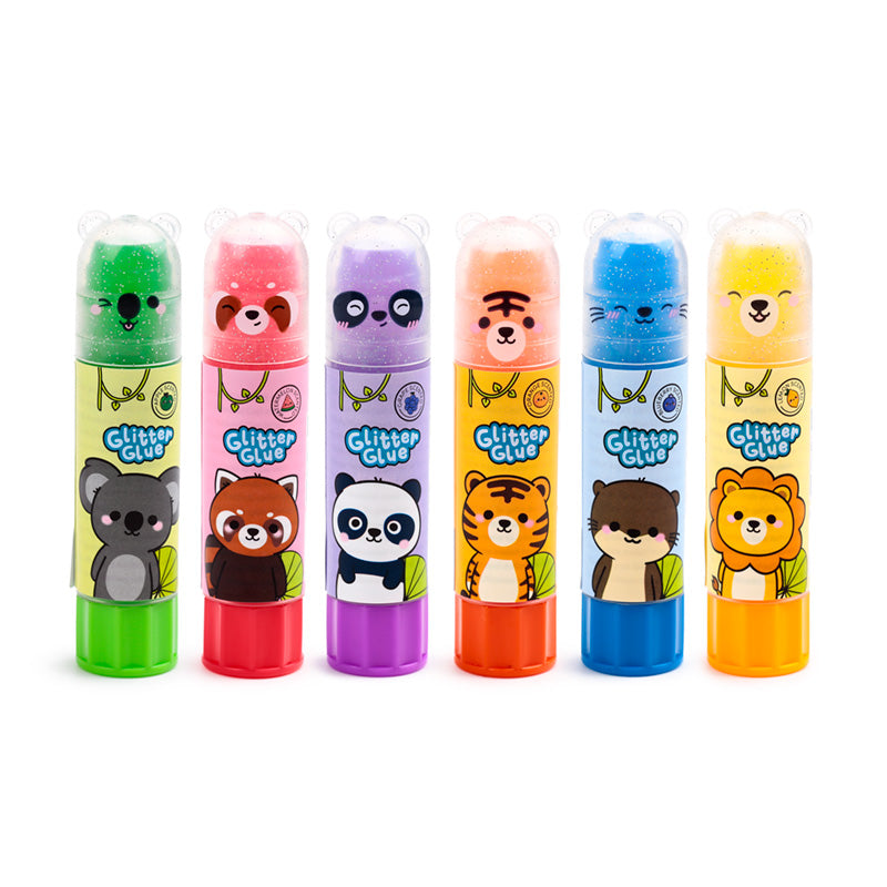 Close-up of Adoramals Wild Scented Glitter Glue Stick