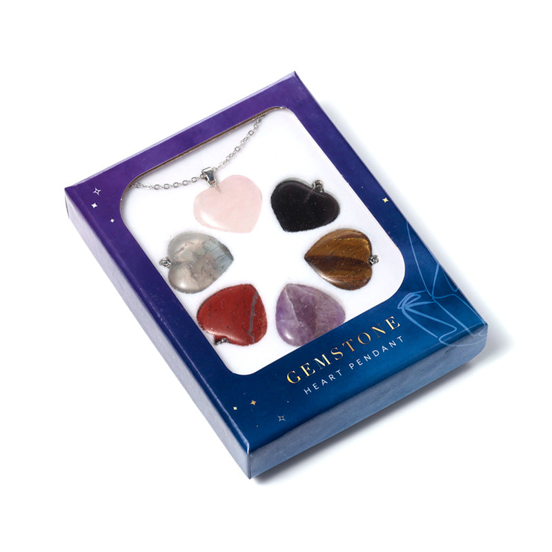 Colorful Gemstone Pendants Display