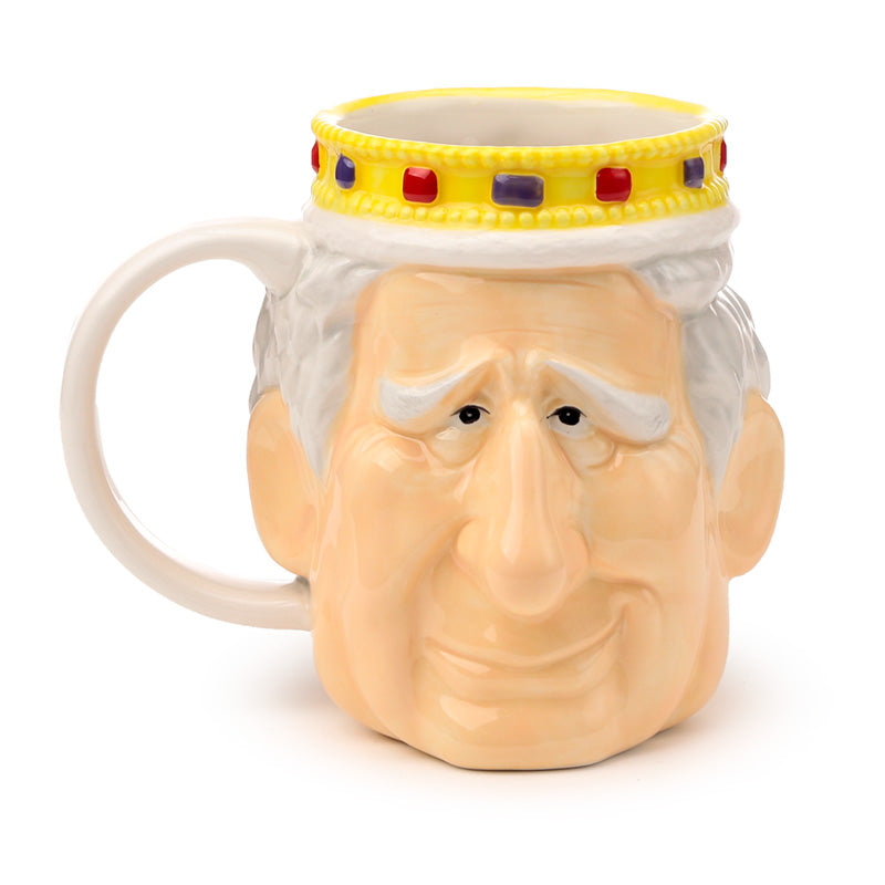 Elegant Ceramic Mug shaped like King Charles III