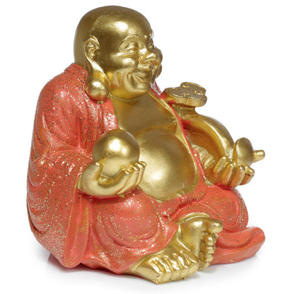 Mini Lucky Glitter Chinese Laughing Buddha Display Piece