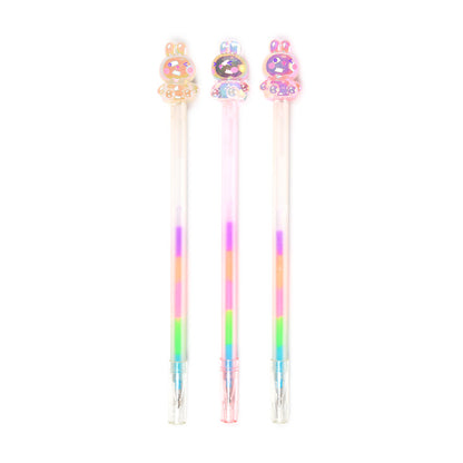 Close-up of Rainbow Ink Pen - Springtime Bunny Rabbit