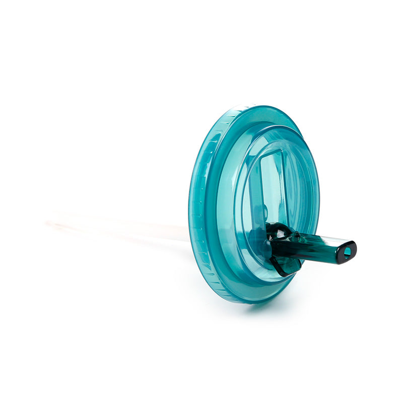 Moomin double walled cup with lid and straw in hand