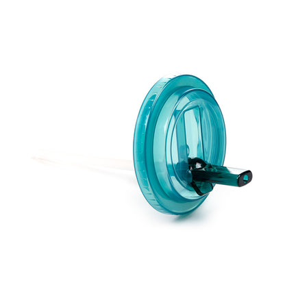 Moomin double walled cup with lid and straw in hand