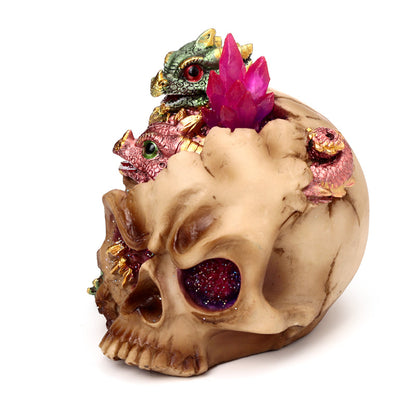 LED Dragon Ornament glowing in a dark setting