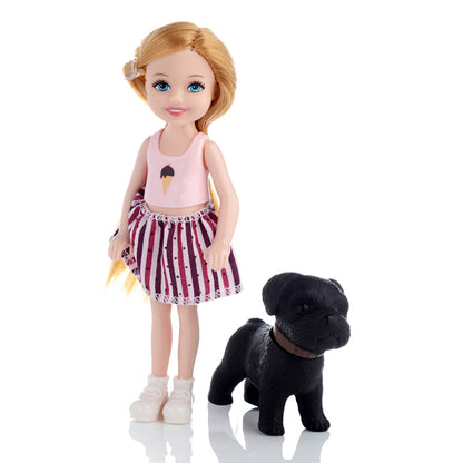 Sally Doll displaying various accessories