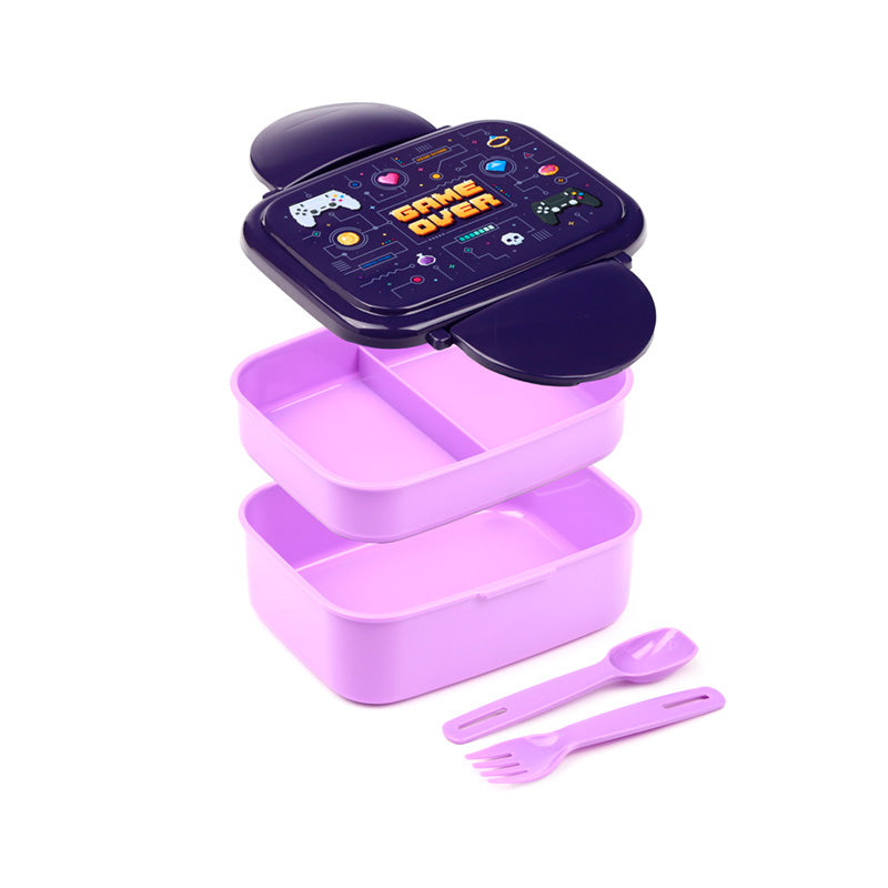 Bento Clip Lock Lunch Box with cutlery